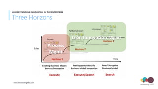 Three Horizons
UNDERSTANDING INNOVATION IN THE ENTERPRISE
www.envisioninglabs.com
 