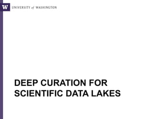 DEEP CURATION FOR
SCIENTIFIC DATA LAKES
 