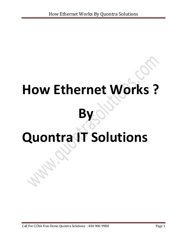 How ethernet works by quontra solutions