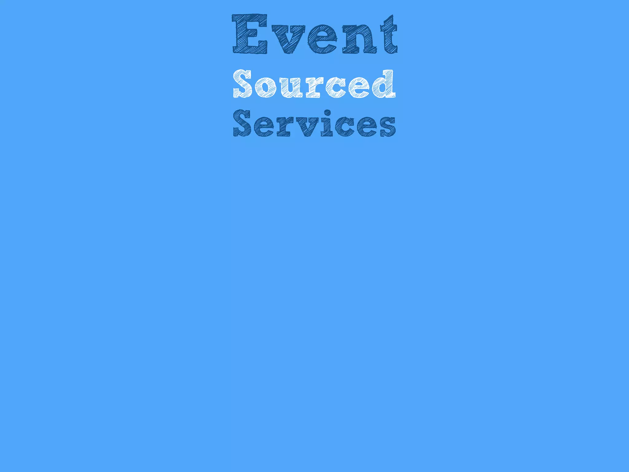 Event
Sourced
Services
 