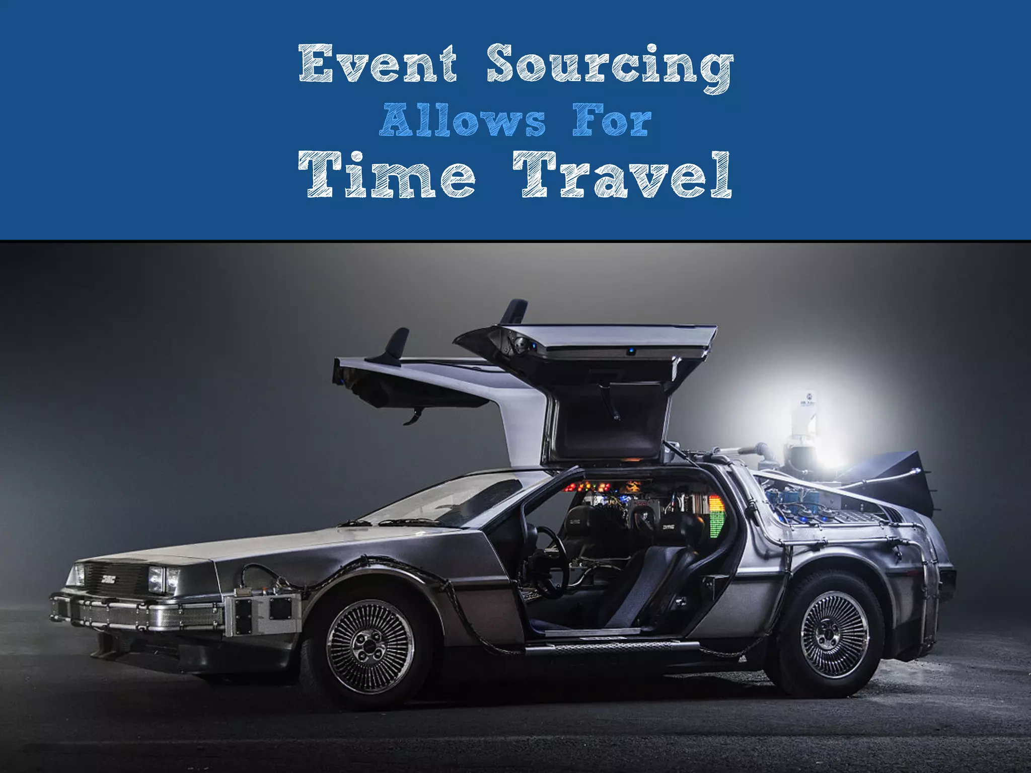 Event Sourcing
Allows For
Time Travel
 