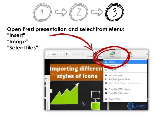 How export to Prezi infoDiagram icons from Powerpoint