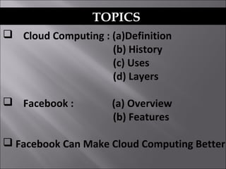 How facebook could make cloud computing better | PPT