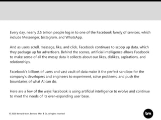 Fair Facebook How Facebook Is Using Artificial Intelligence | PPTX