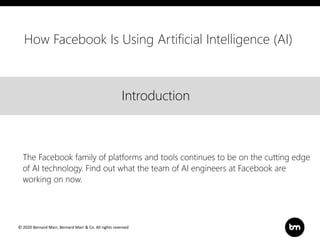 How Facebook Is Using Artificial Intelligence