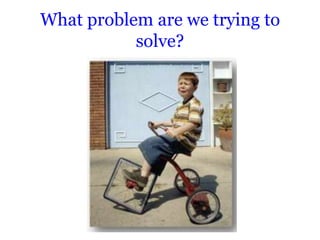What problem are we trying to
           solve?
 