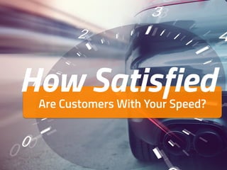Are Customers With Your Speed?
How Satisfied
 