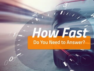 Do You Need to Answer?
How Fast
 