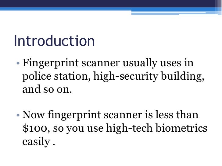 How fingerprint Works