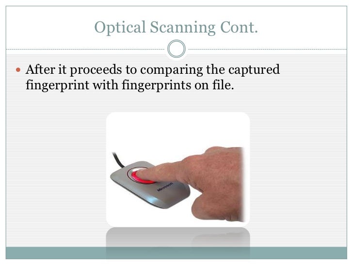 How fingerprint scanners work