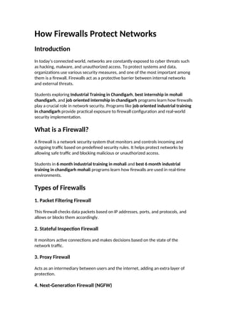 Comprehensive Guide to How Firewalls Protect Networks and Enhance ...