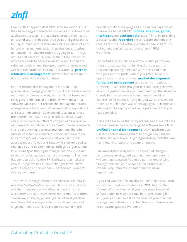 Why You Need Flexible Partner Relationship Management Software