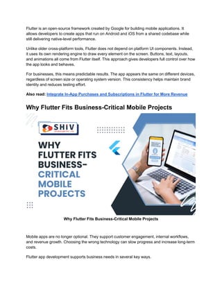 Flutter App Development for Android & iOS Explained | PDF