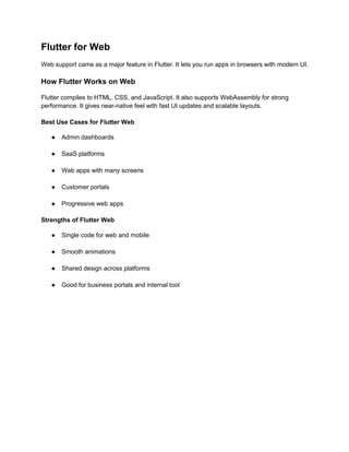 Build Web, Mobile & Desktop Apps with Flutter | PDF