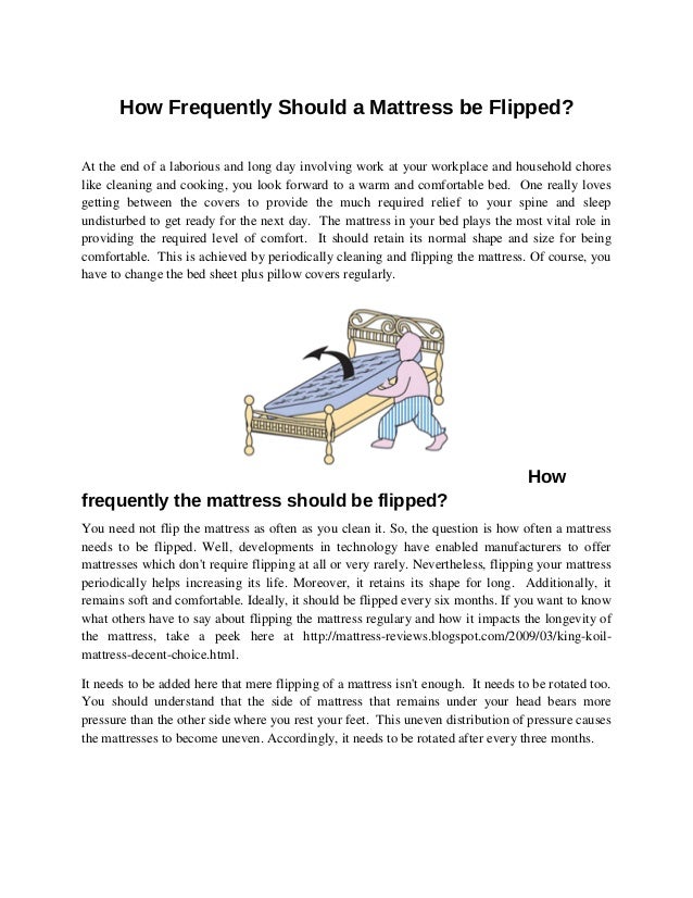 How Frequently Should a Mattress be Flipped?
