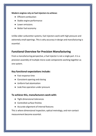 Precision Fuel Components How Fuel Injector Components Work And Why Precision Measurement Matters ...