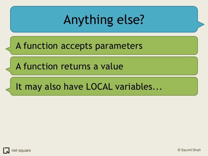 How Functions Work