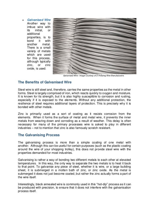How Galvanised Wire is Manufactured and Used Today