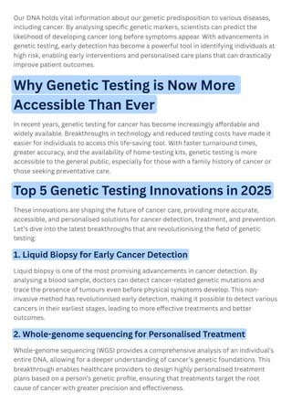 How Genetic Testing is Revolutionising Cancer Detection in 2025 (1).pdf