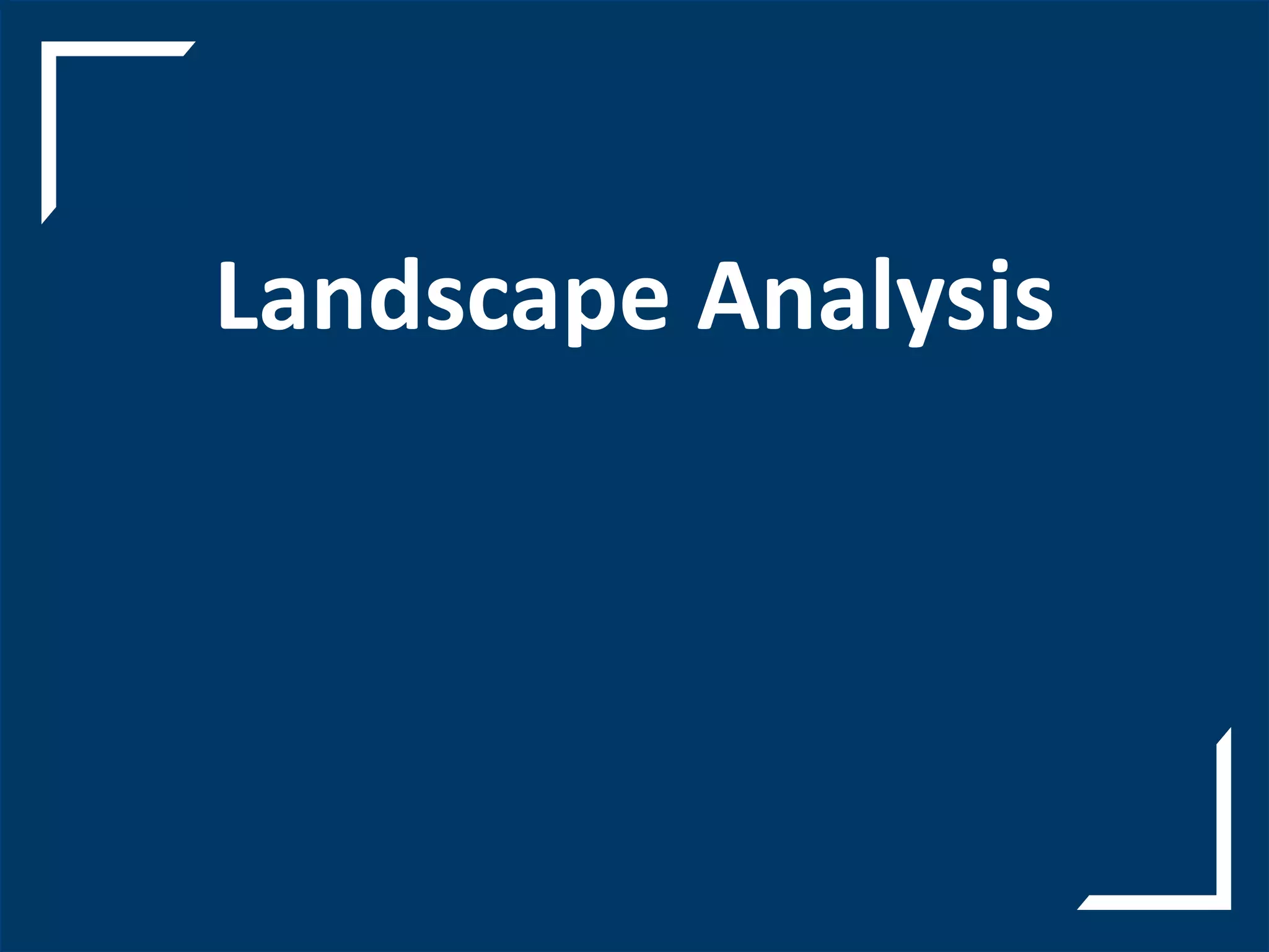 Landscape Analysis
 