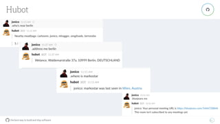 the best way to build and ship software
Hubot
65
"
 