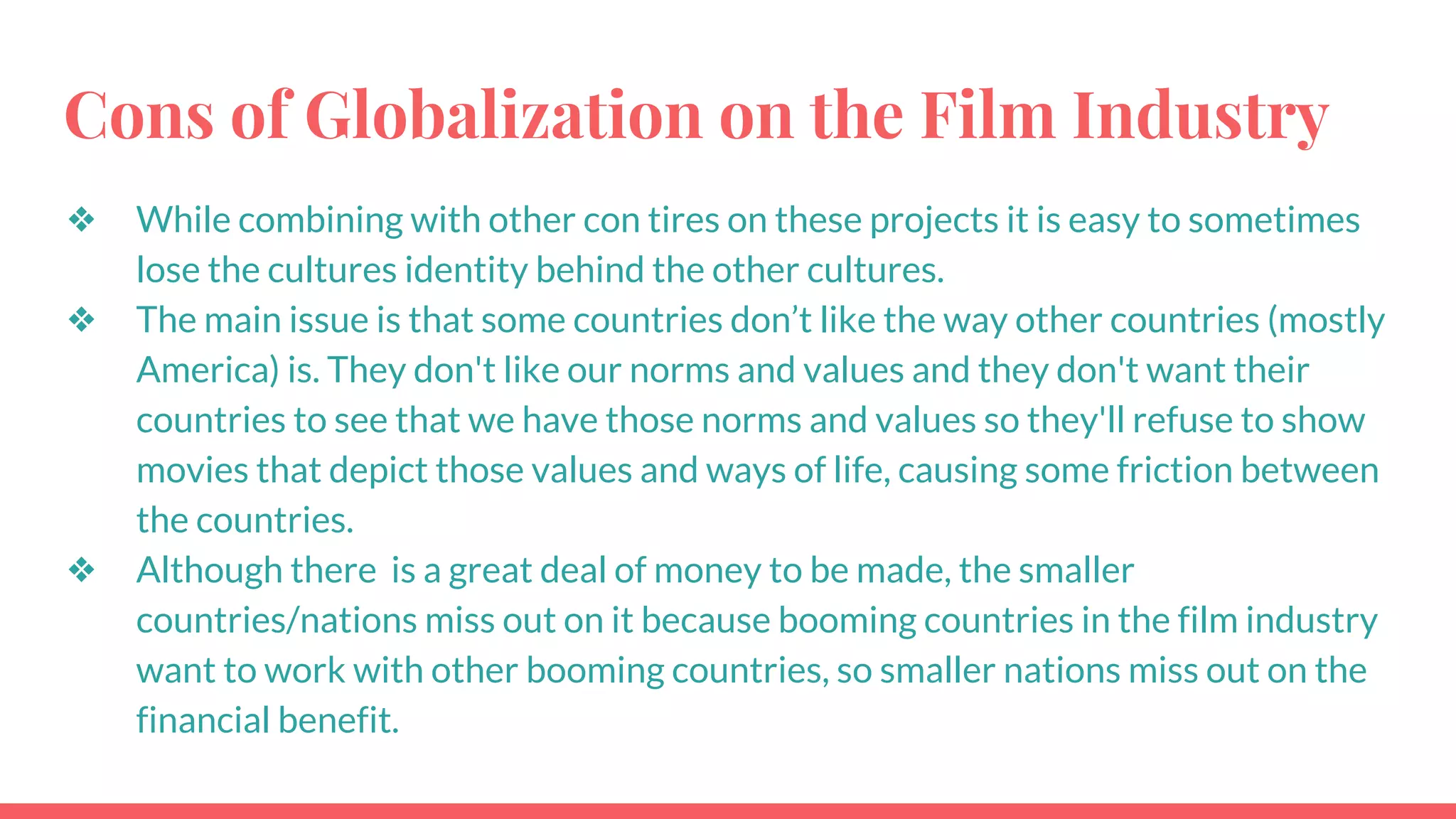 How Globalization is Affecting the Film Industry | PPT