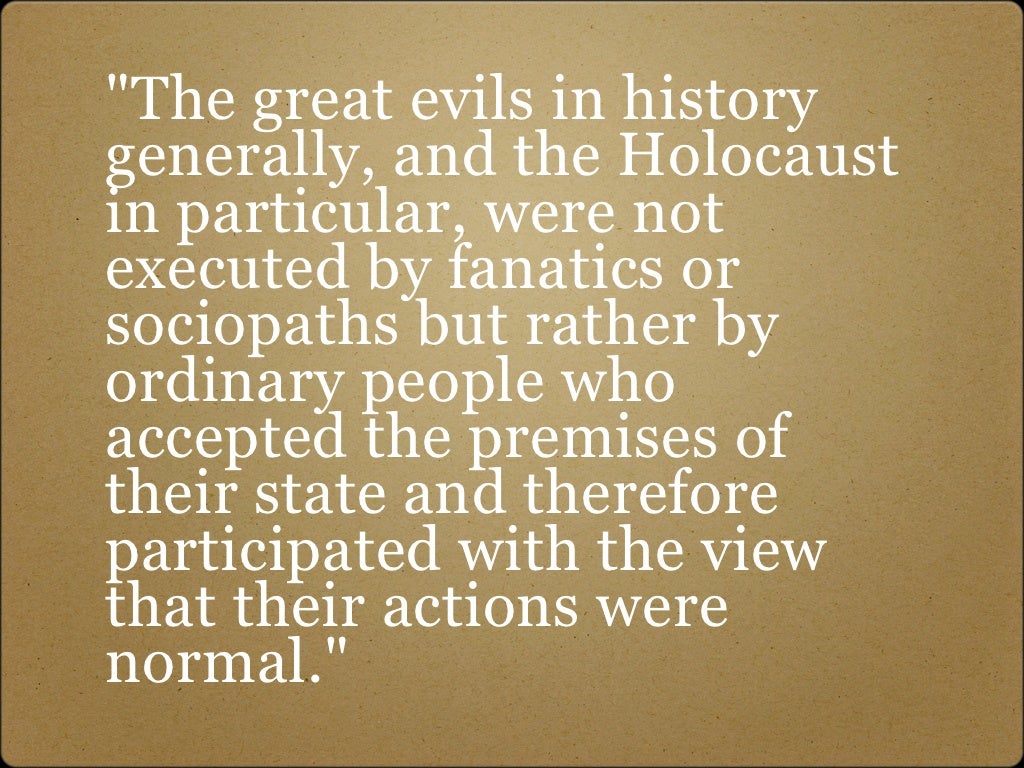  The Great Evils In History