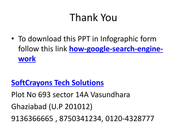 How goole search engine work | PPTX