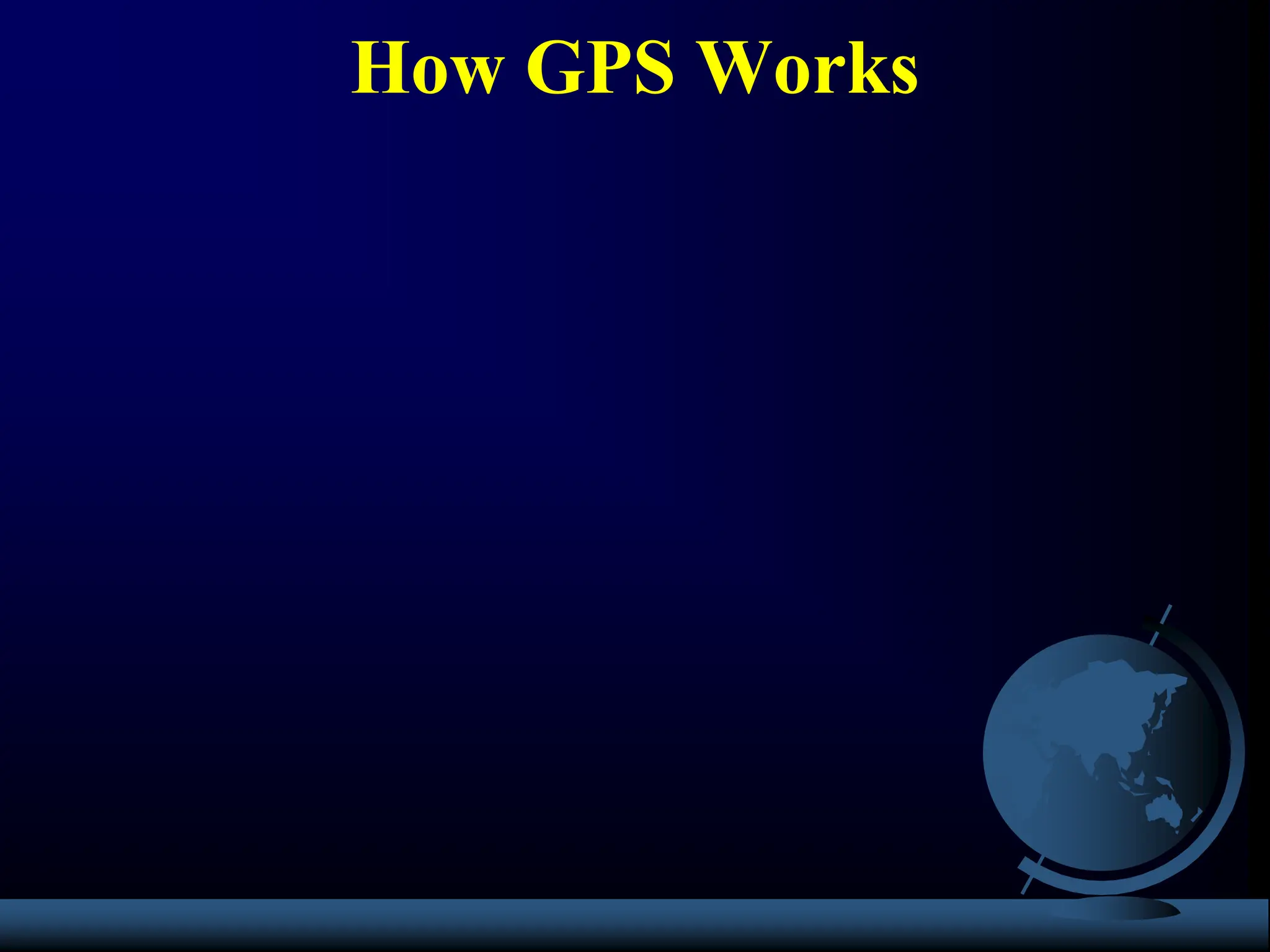 How GPS Works
 