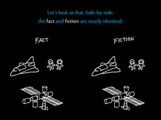 Let’s look at that.Side-by-side,
thefact and fictionare nearly identical:
 