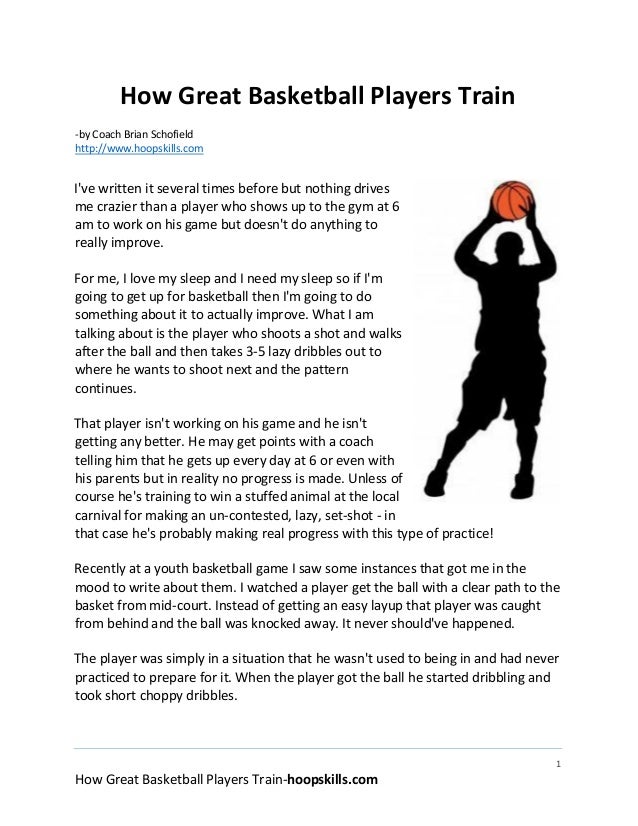 How great basketball players train