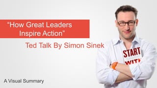 “How Great Leaders
Inspire Action”
Ted Talk By Simon Sinek
A Visual Summary
 