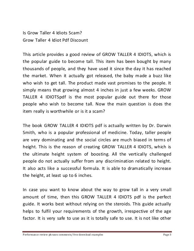 grow taller 4 idiots pdf