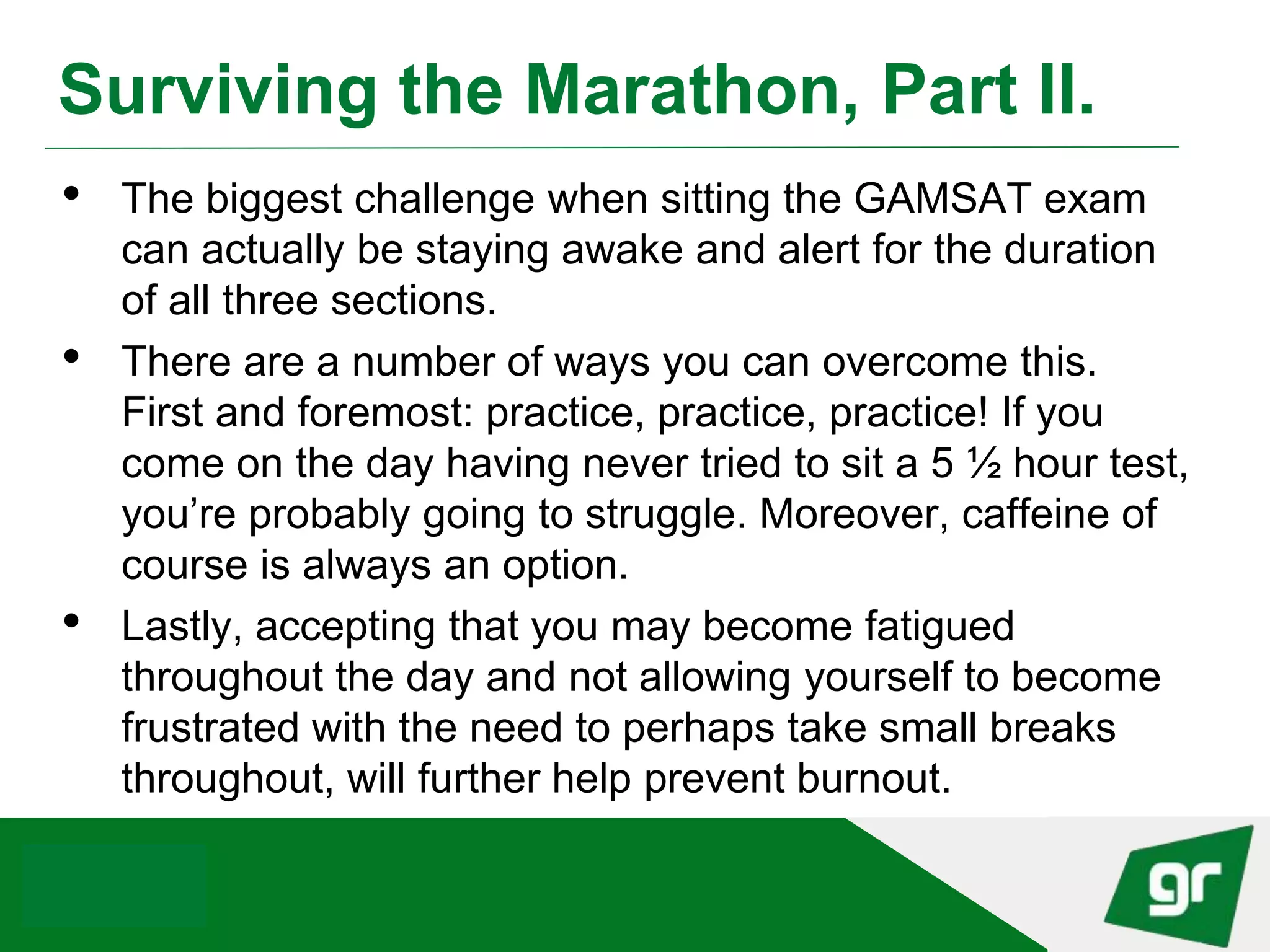 How Hard is the GAMSAT? PPT