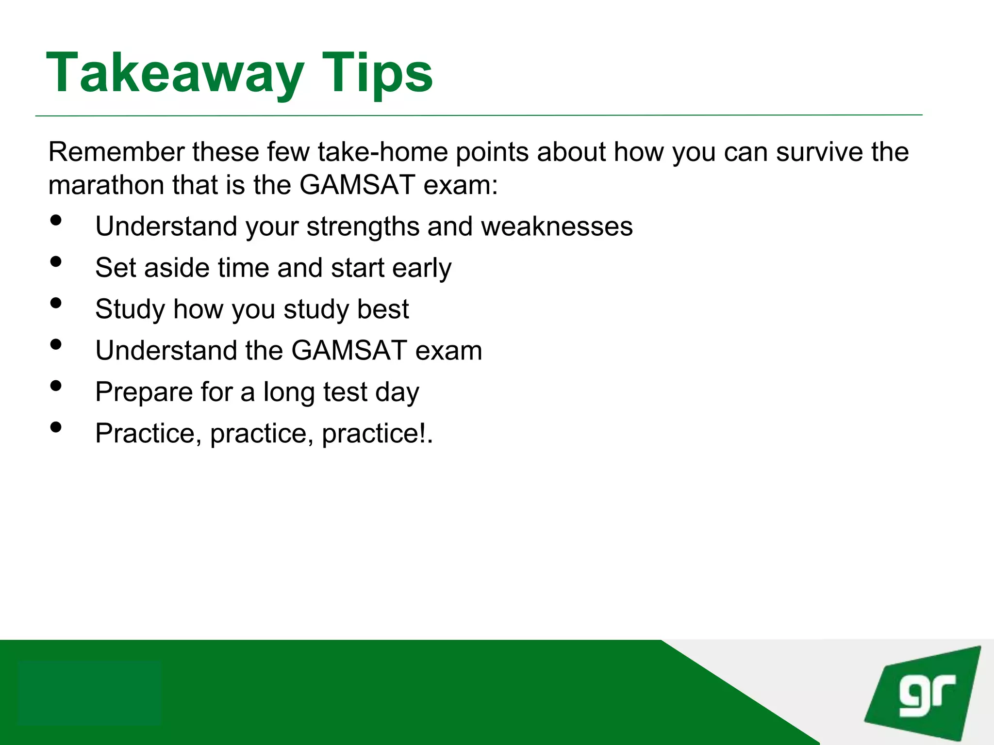 How Hard is the GAMSAT? PPT