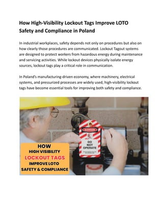 How High-Visibility Lockout Tags Improve LOTO Safety and Compliance in ...