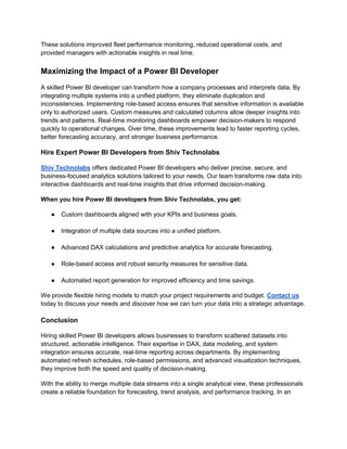 Power BI Developers Boost Data Analysis Precision | PDF