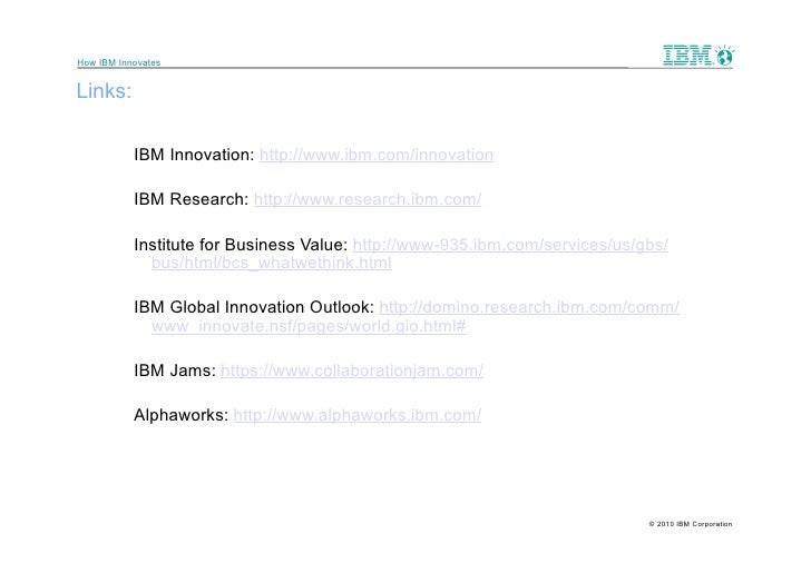 How Ibm Innovates