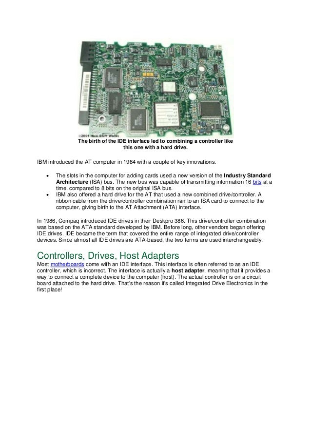 How IDE controllers work