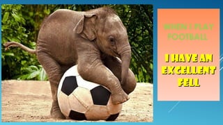 WHEN I PLAY
FOOTBALL

I HAVE AN
EXCELLENT
FELL

 