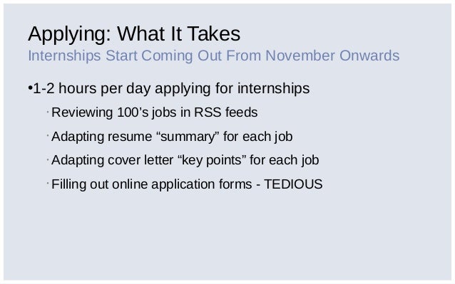 applying for internships