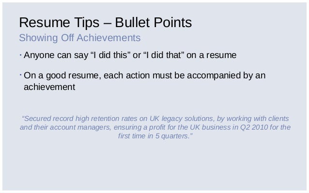 good resume tips