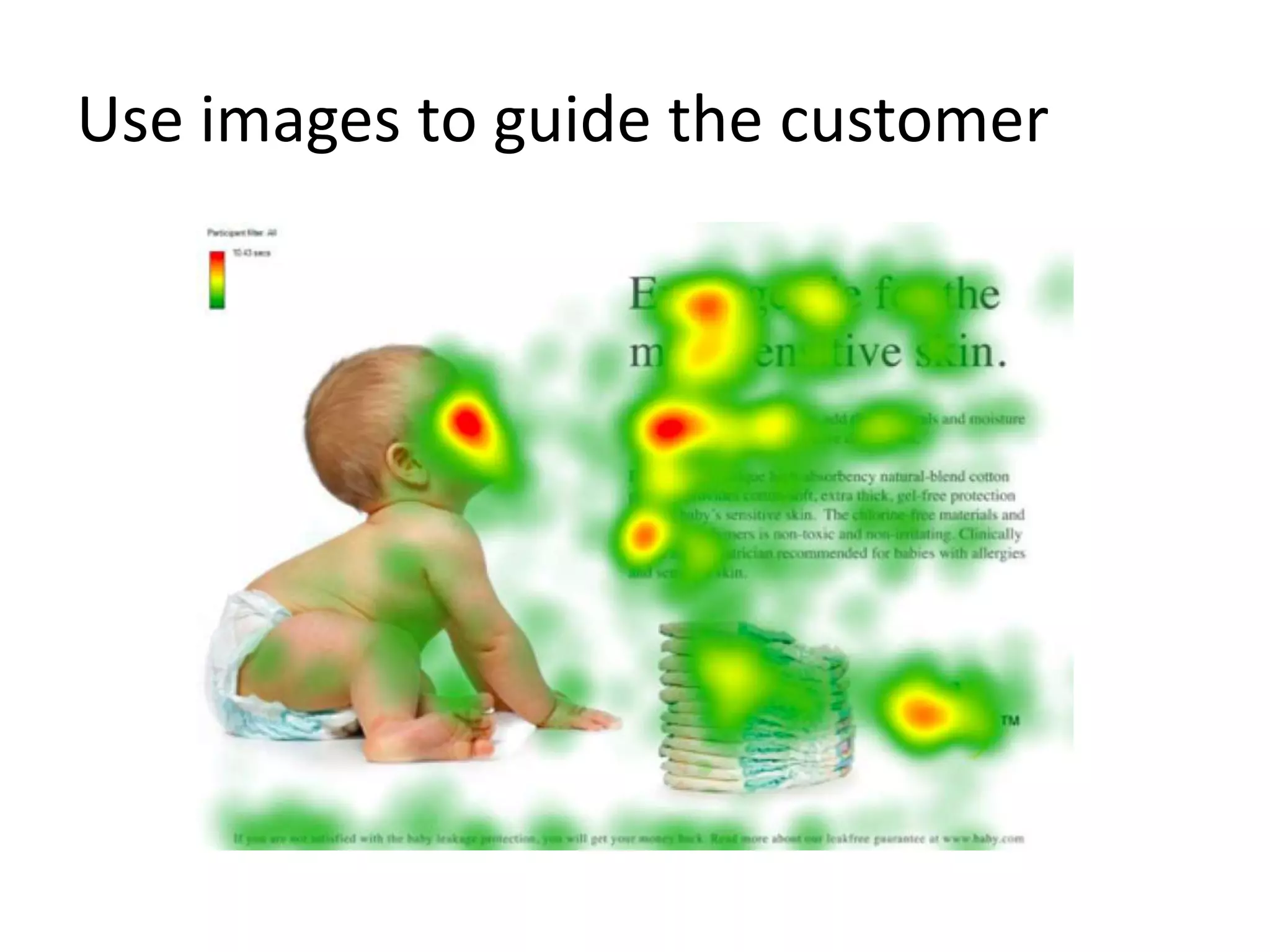 Use images to guide the customer
 