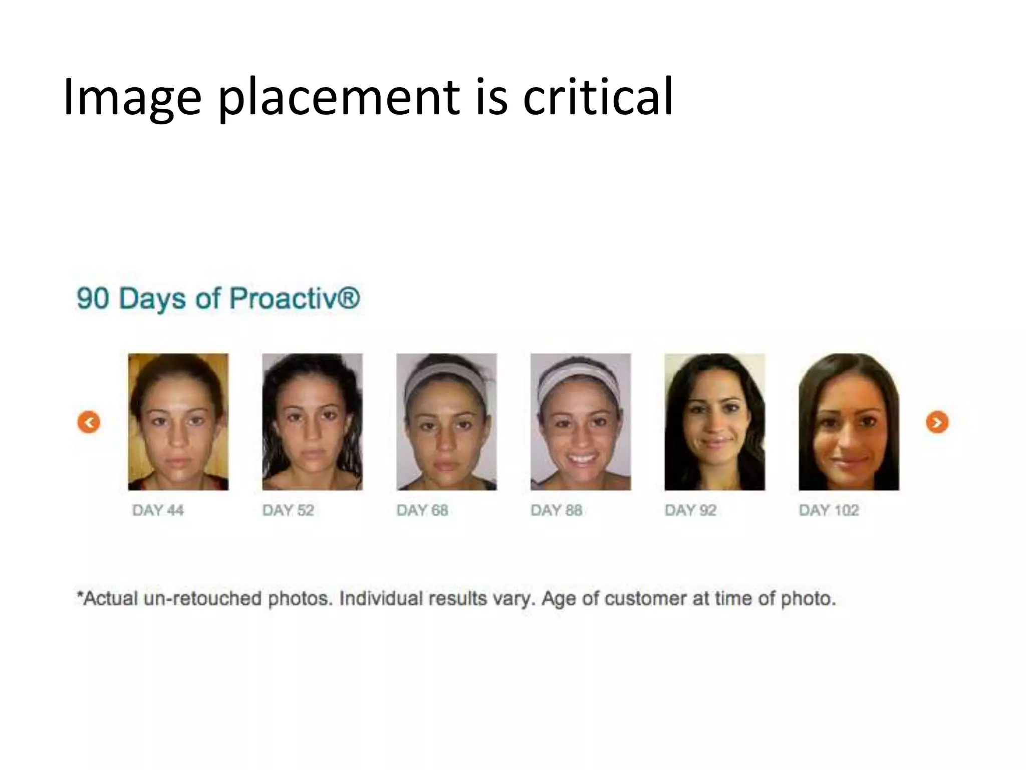 Image placement is critical
 