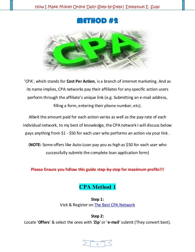 How I Make Money Online Daily Step By Step - how i make money online daily