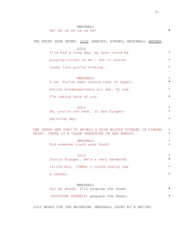 How I Met Your Mother Pilot Script How I Met Your Mother Pilot Script