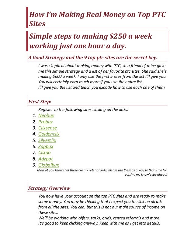 How I M Making Real Money On Top Ptc Sites 2014 - 