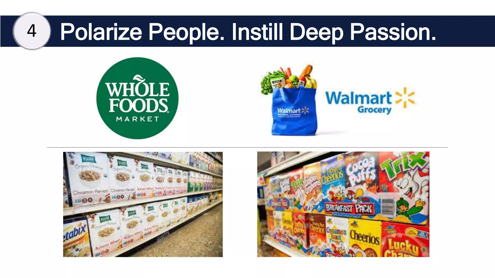 Polarize People. Instill Deep Passion.
4
 