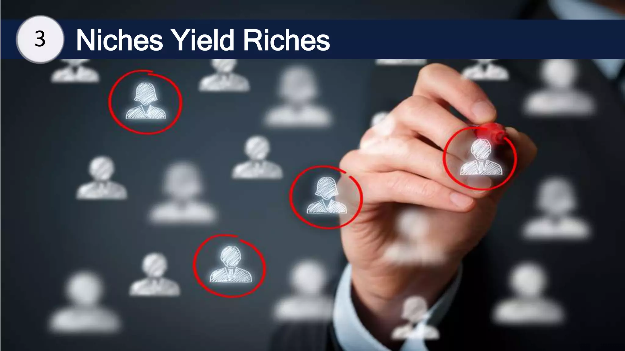 Niches Yield Riches
3
 